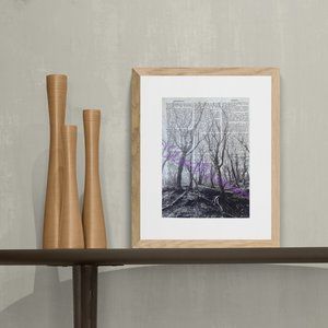 Original Craggy Gardens Photo Print on Vintage Dictionary Page